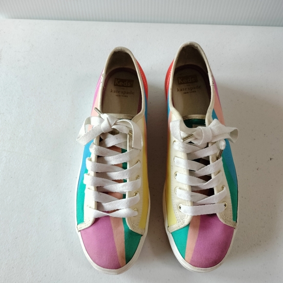 kate spade Shoes - Keds x Kate Spade Triple Kick Platform Rainbow Striped Sneakers 9.5 Artsy Fun
